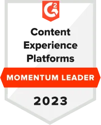 Content Experience Platforms: Momentum leader - 2023