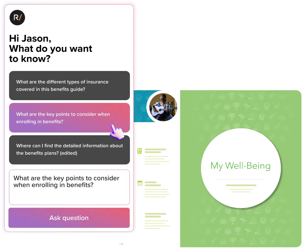AI content chat for documents illustration