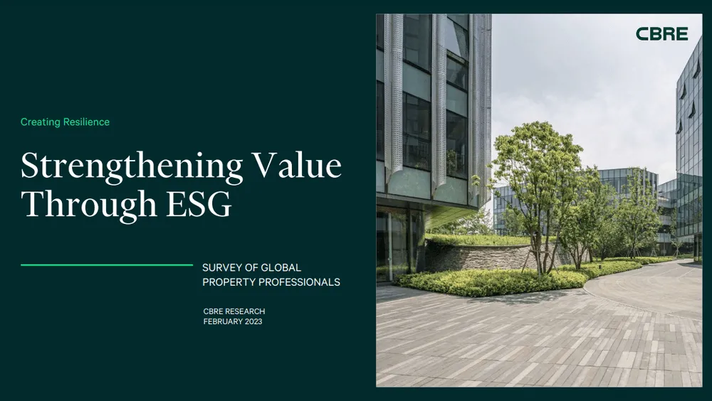CBRE 2022 global ESG survey