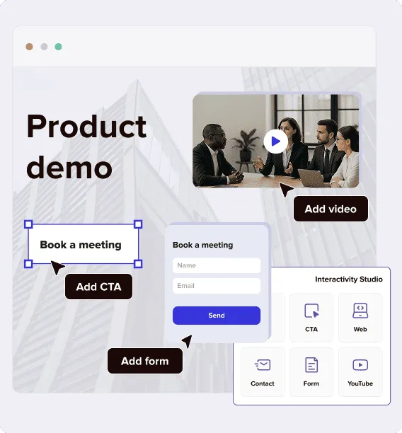 Interactive product demos in RELAYTO
