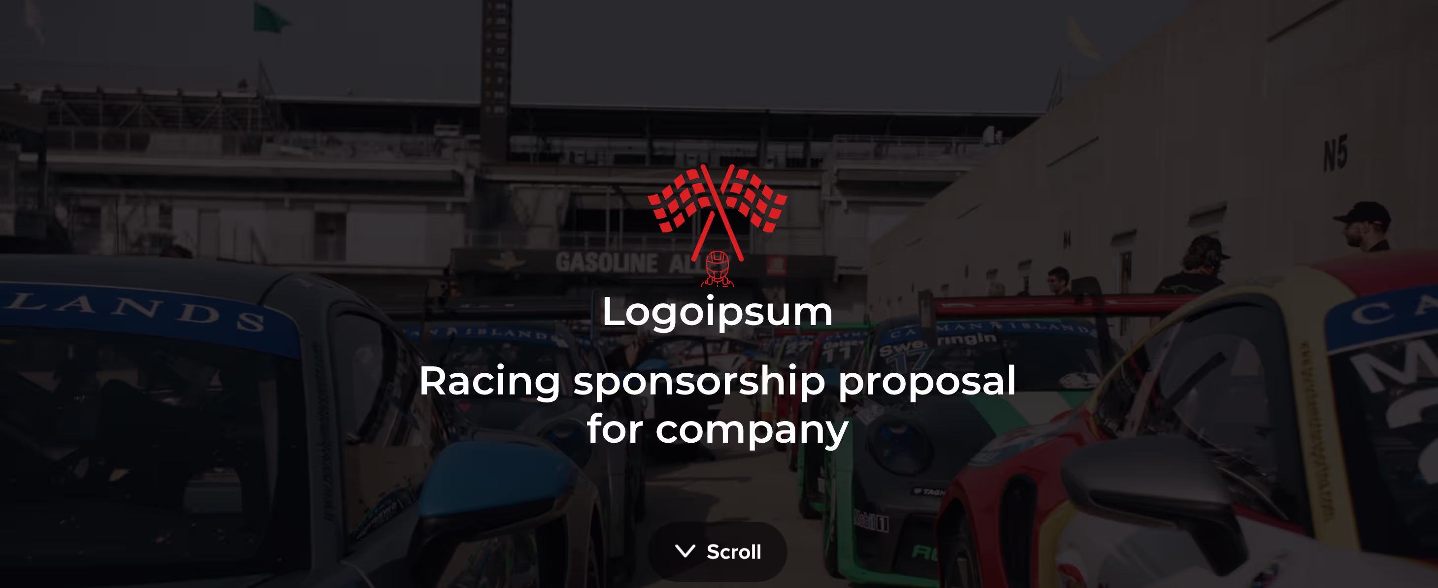 Car Racing Microsite, page 1