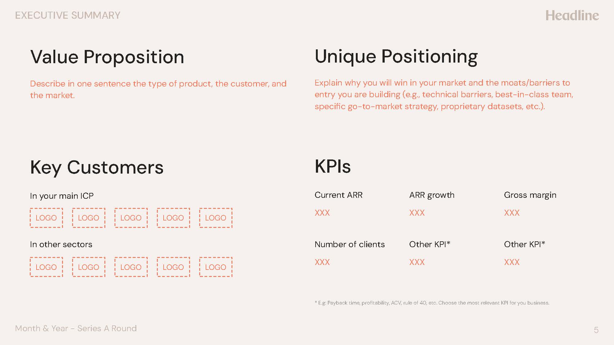 Series A Pitch Deck Template 33, page 5