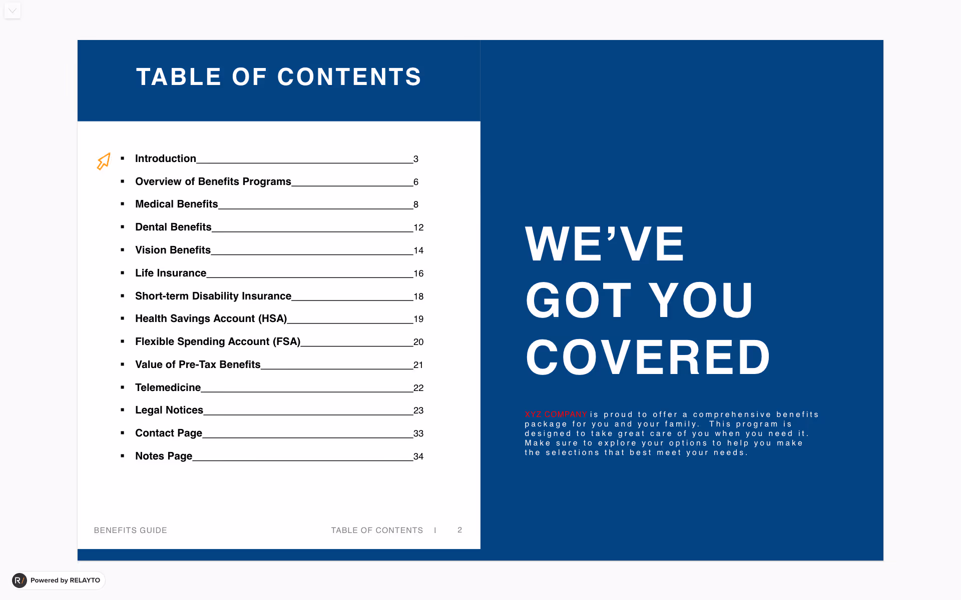 Benefits Guide Brochure, page 1