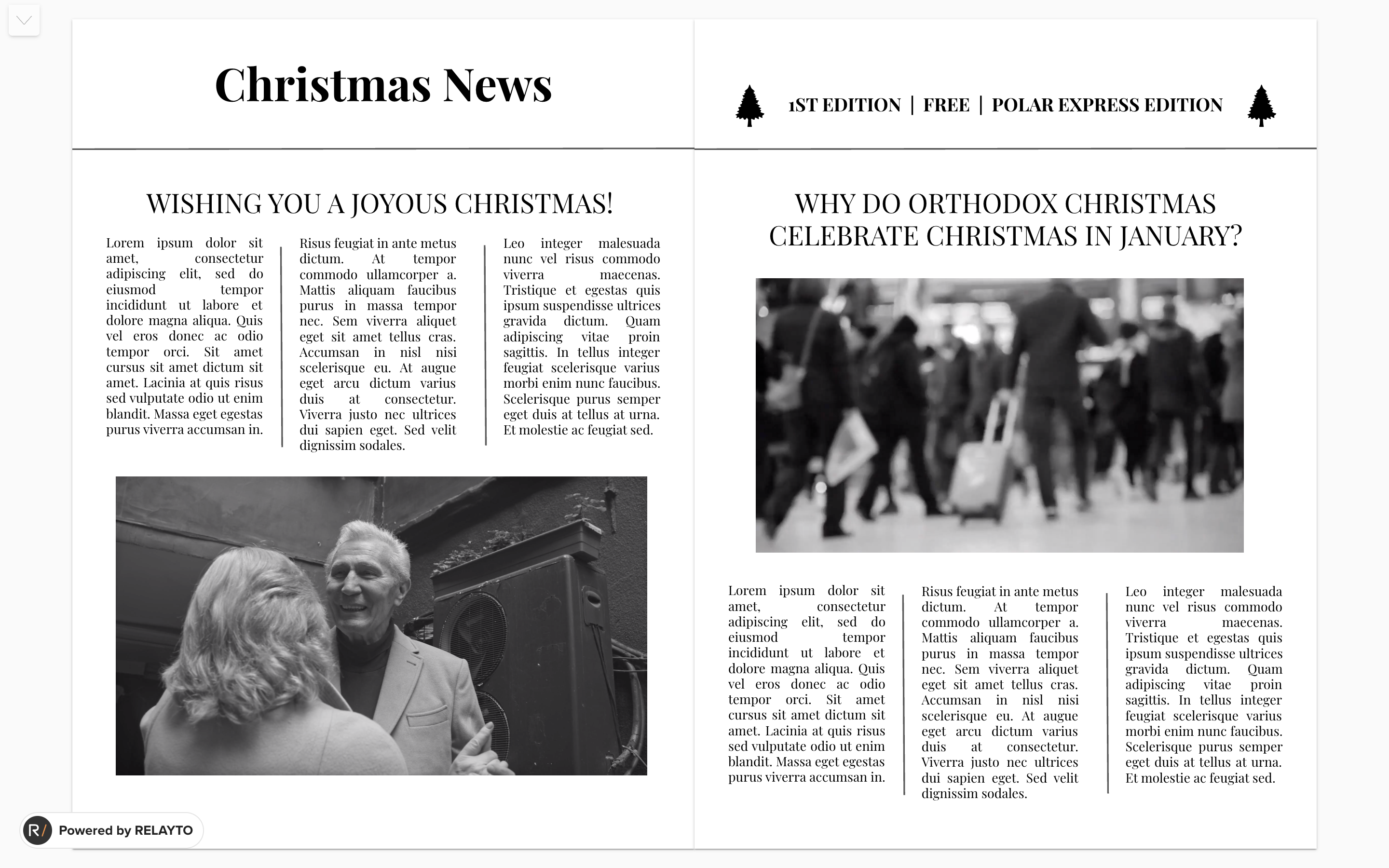 Christmas Newspaper, page 1