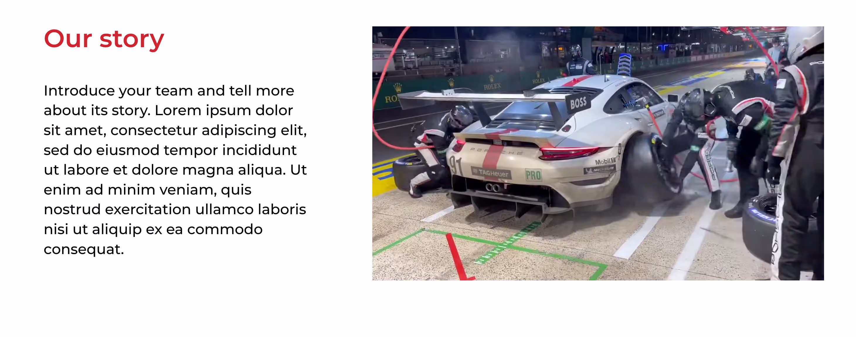 Car Racing Microsite, page 2