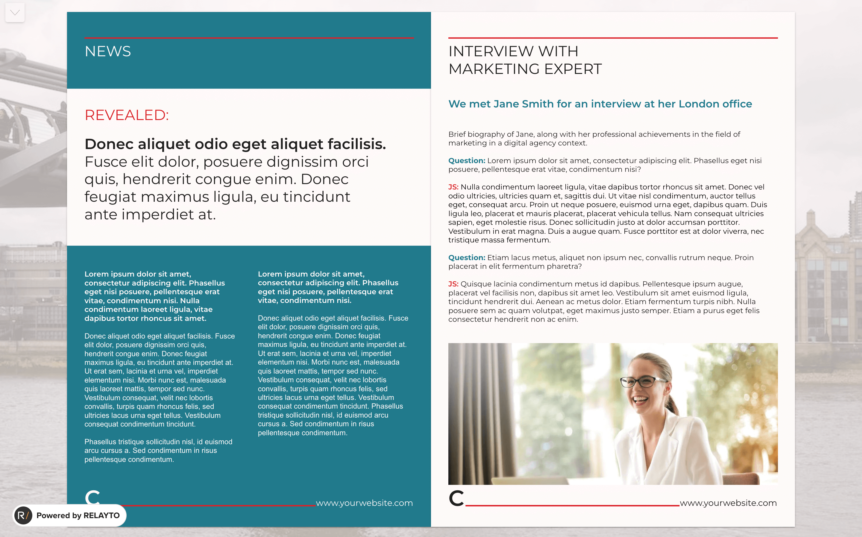 Newsletter Brochure, page 2