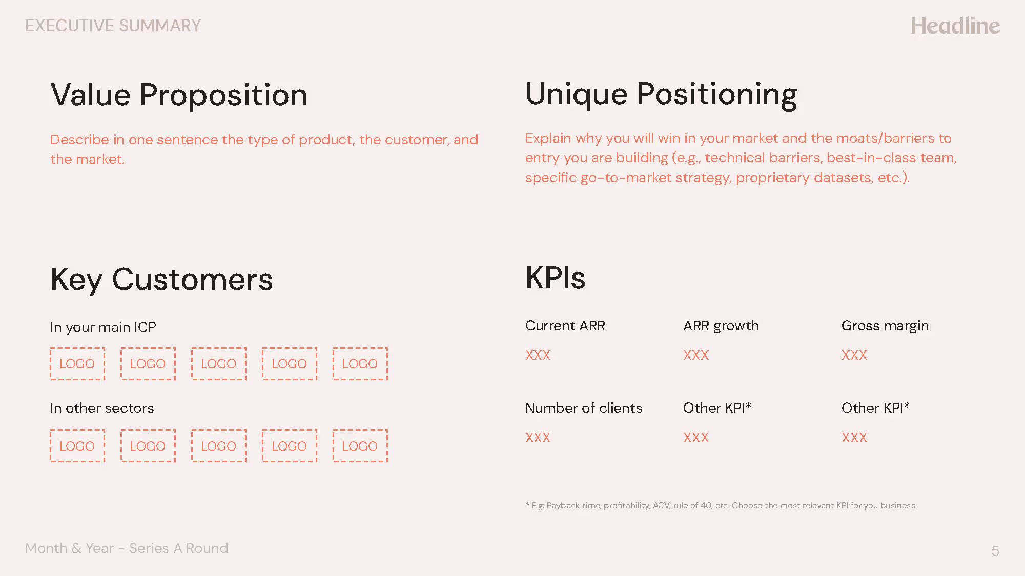 Series A Pitch Deck Template, page 5
