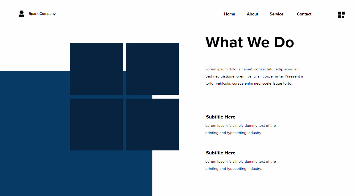 Startup Landing Page, page 3