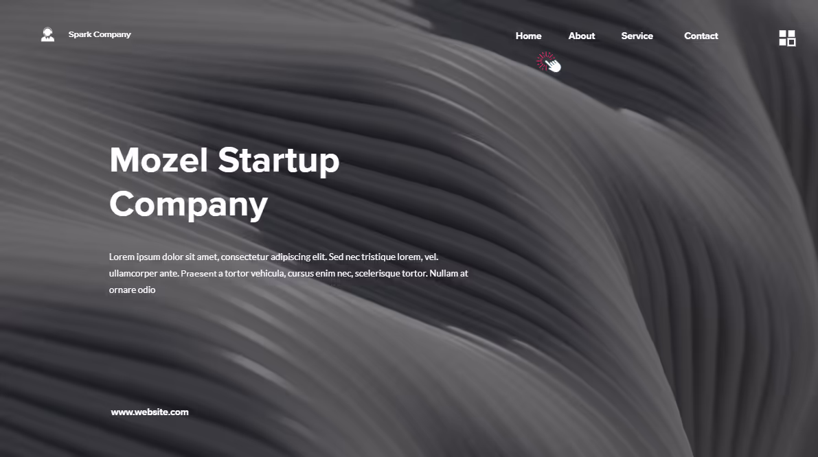 Startup Landing Page, page 1