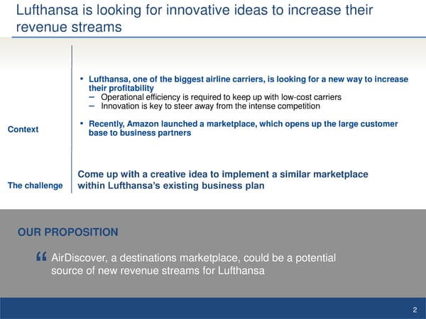 LUFTHANSA'S CUSTOM MARKETPLACE ASSESMENT - Page 2