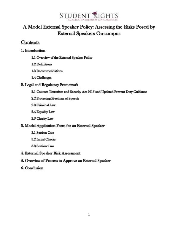 A Model External Speaker Policy - Page 3