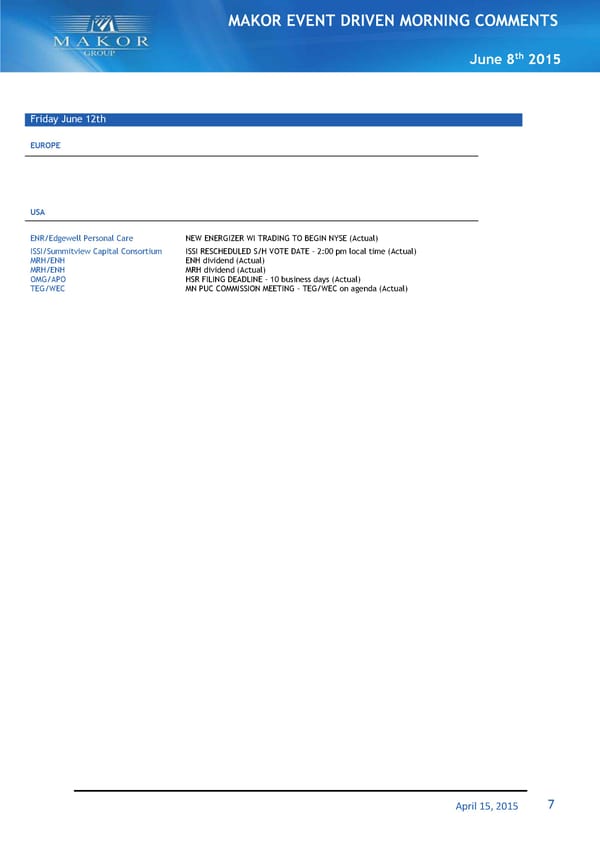 Event Driven Morning Comments: EU & NA - Page 7