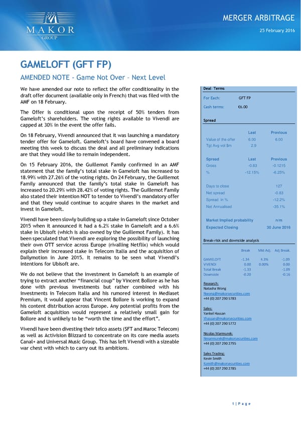 Gameloft (GFT FP) - Page 1