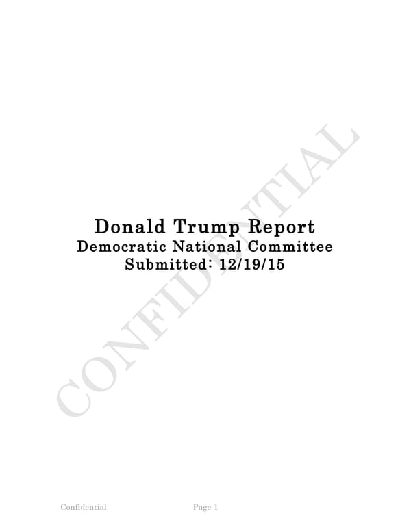 Donald Trump Report-DNC - Page 1