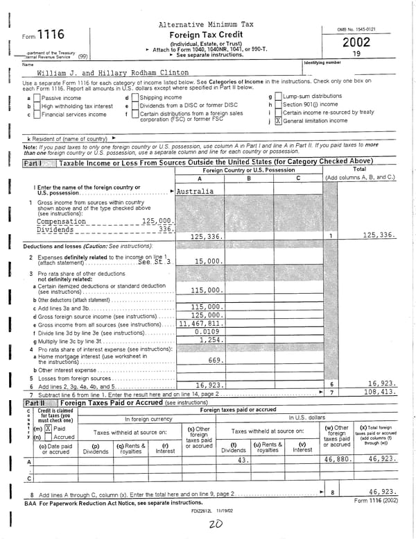 2002 U.S. Individual Income Tax Return - Page 20