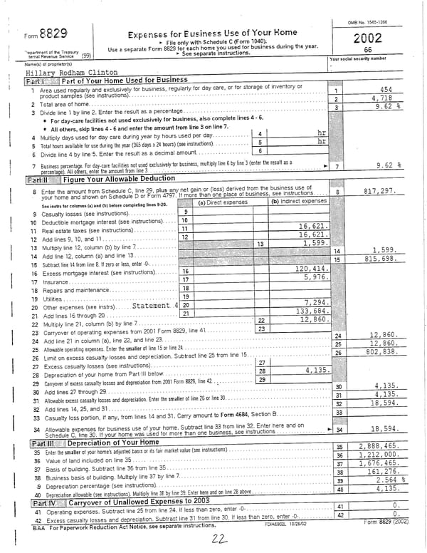 2002 U.S. Individual Income Tax Return - Page 22