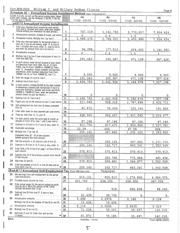 2003 U.S. Individual Income Tax Return - Page 5