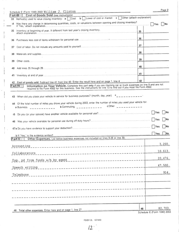 2003 U.S. Individual Income Tax Return - Page 12