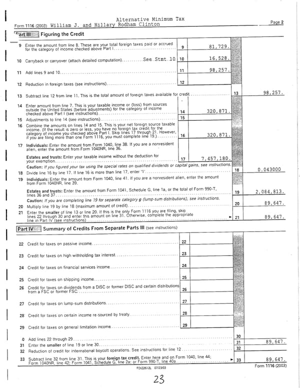 2003 U.S. Individual Income Tax Return - Page 23