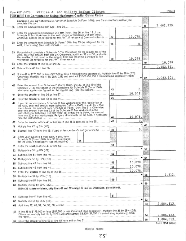 2003 U.S. Individual Income Tax Return - Page 25