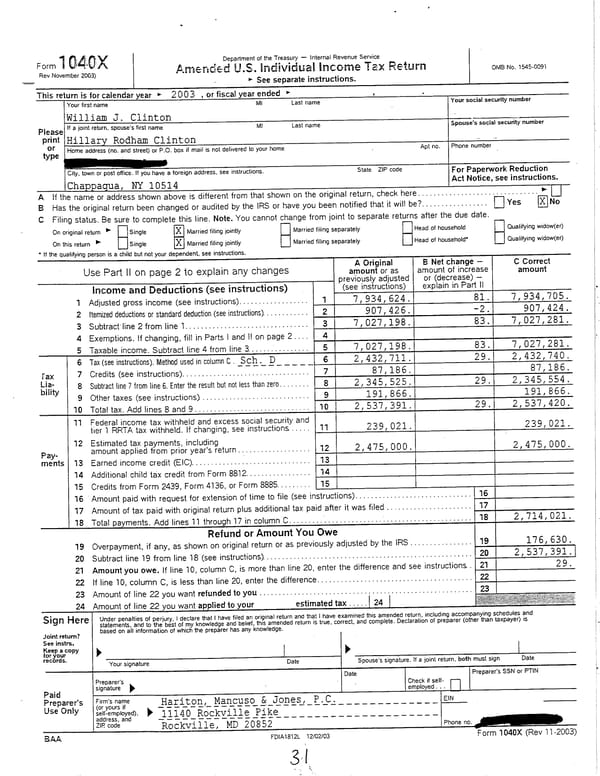 2003 U.S. Individual Income Tax Return - Page 31