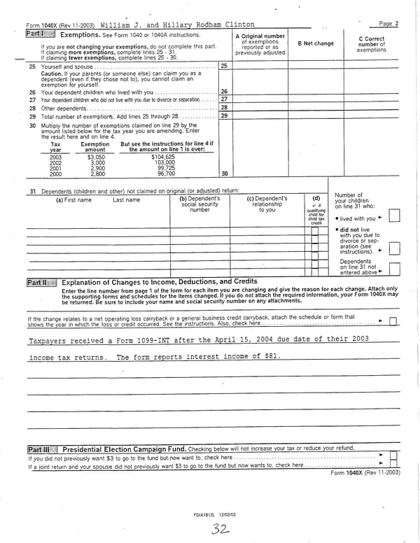 2003 U.S. Individual Income Tax Return - Page 32