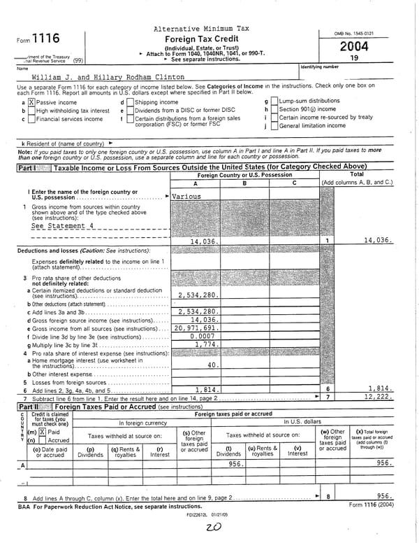 2004 U.S. Individual Income Tax Return - Page 20