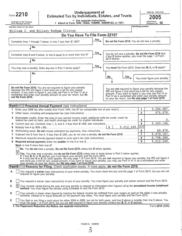 2005 U.S. Individual Income Tax Return - Page 3