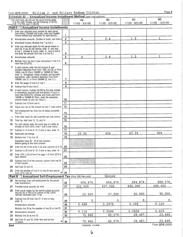 2005 U.S. Individual Income Tax Return - Page 6