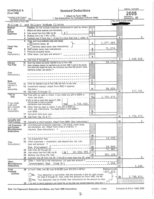 2005 U.S. Individual Income Tax Return - Page 7