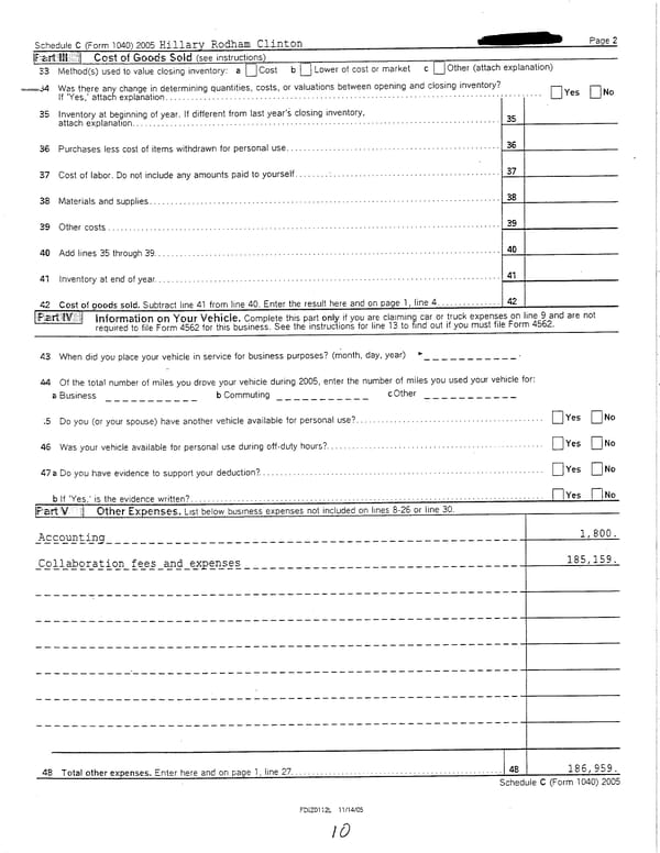 2005 U.S. Individual Income Tax Return - Page 10