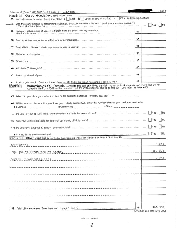 2005 U.S. Individual Income Tax Return - Page 12