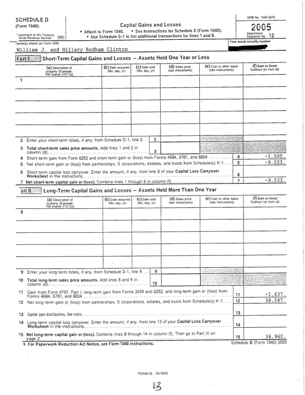 2005 U.S. Individual Income Tax Return - Page 13