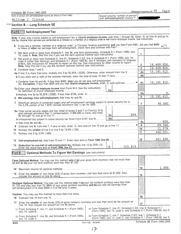 2005 U.S. Individual Income Tax Return - Page 17