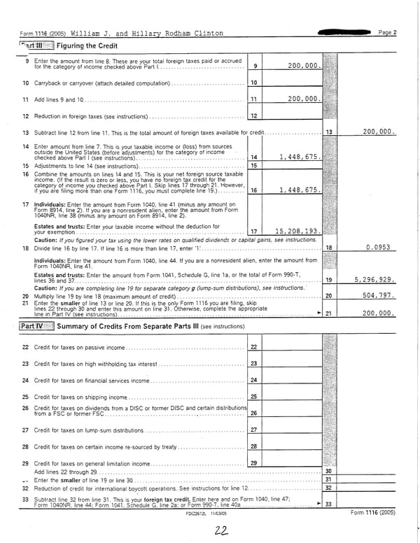 2005 U.S. Individual Income Tax Return - Page 22