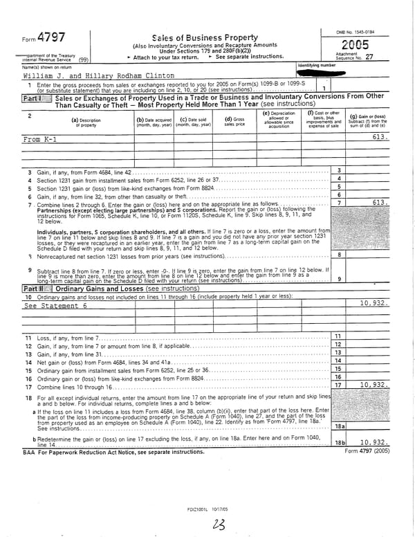 2005 U.S. Individual Income Tax Return - Page 23