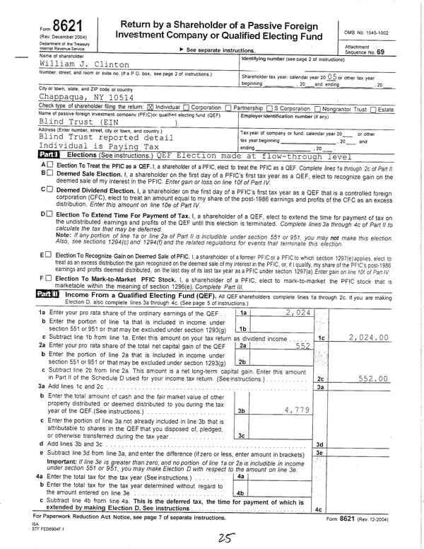 2005 U.S. Individual Income Tax Return - Page 25