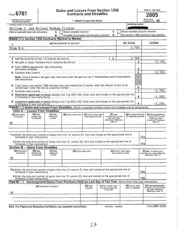 2005 U.S. Individual Income Tax Return - Page 27