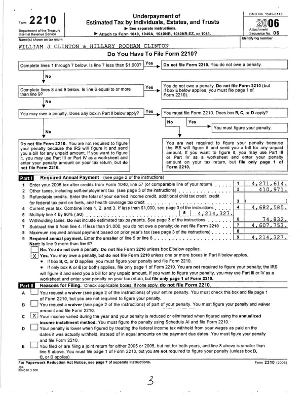 2006 U.S. Individual Income Tax Return - Page 3