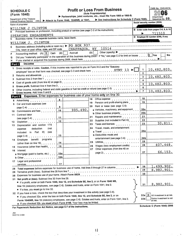 2006 U.S. Individual Income Tax Return - Page 11