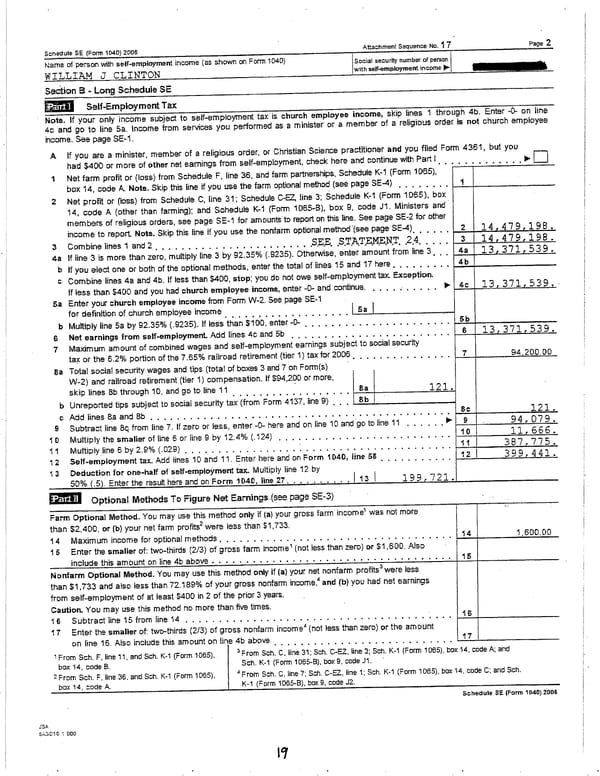 2006 U.S. Individual Income Tax Return - Page 19