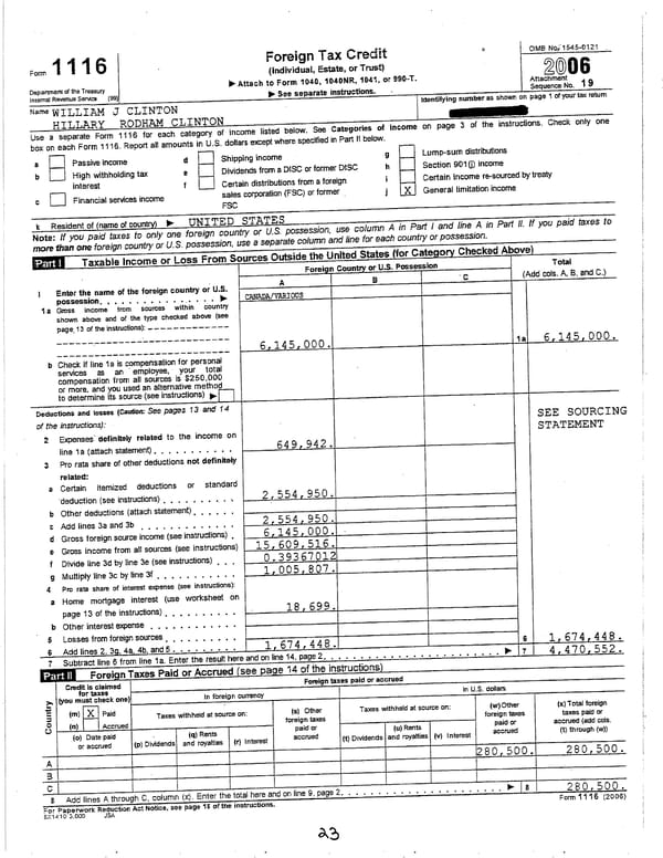 2006 U.S. Individual Income Tax Return - Page 23