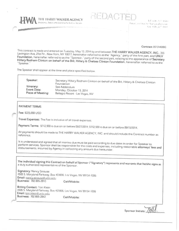 UNLV Clinton Contract - Page 2
