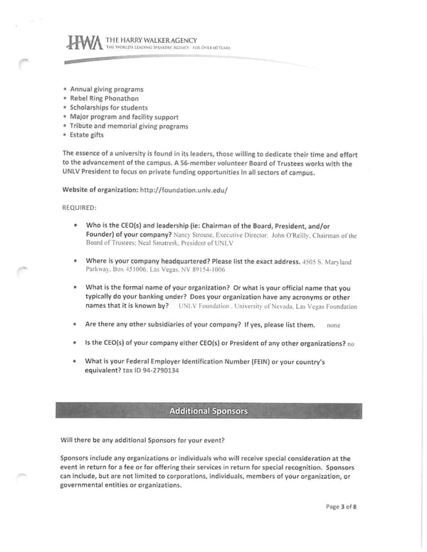 UNLV Event Request Form - Page 3