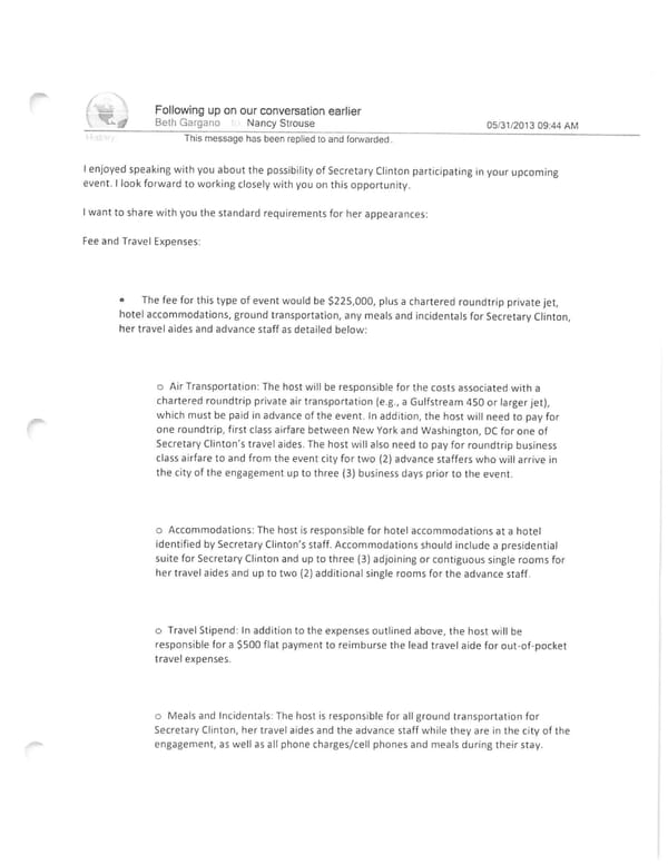 Clinton Standard Speech Requirements - Page 1