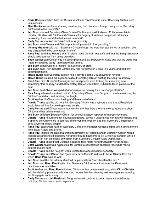 Attacks on Clinton 6/19/15 Summary - Page 1