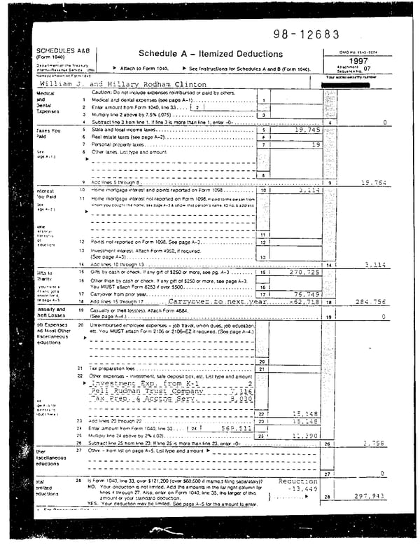 1997 U.S. Individual Income Tax Return (B_Clinton_1997) - Page 4