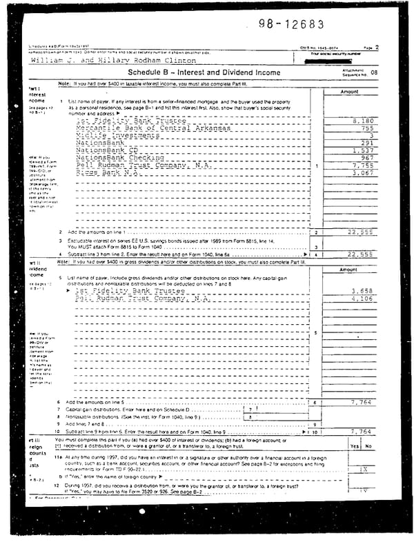 1997 U.S. Individual Income Tax Return (B_Clinton_1997) - Page 5