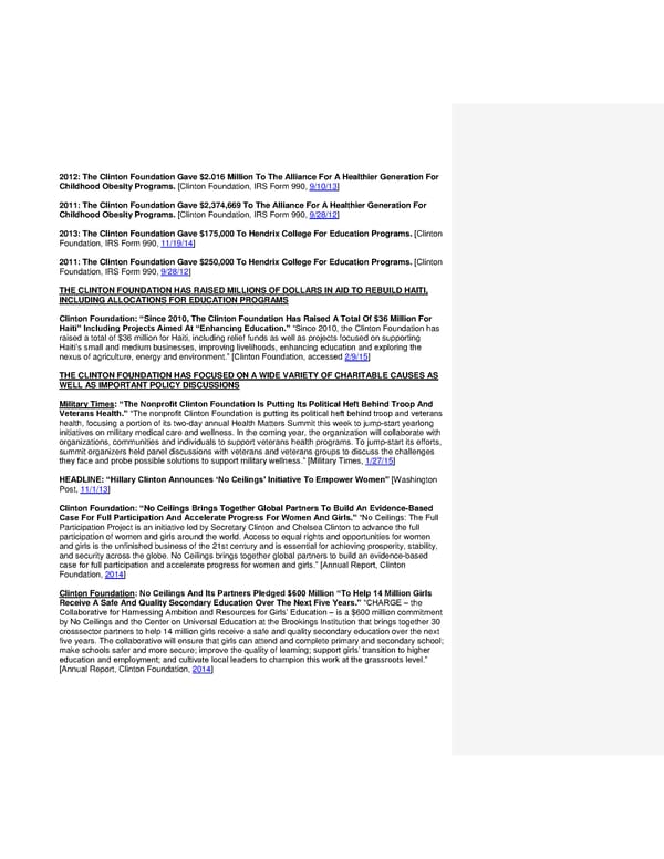 Clinton Foundation Vulnerabilities Master Doc FINAL - Page 41
