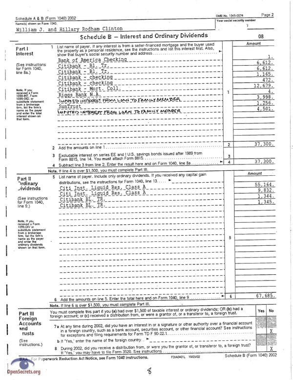 Clintons Tax Return 2002 - Page 8
